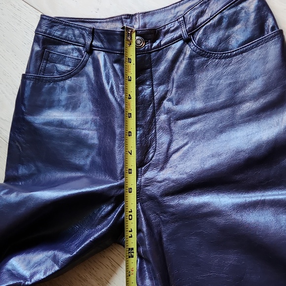 Vintage Elements by Vakko Leather Pants in Aubergine - Picture 14 of 15